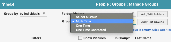 small group to track church visitors
