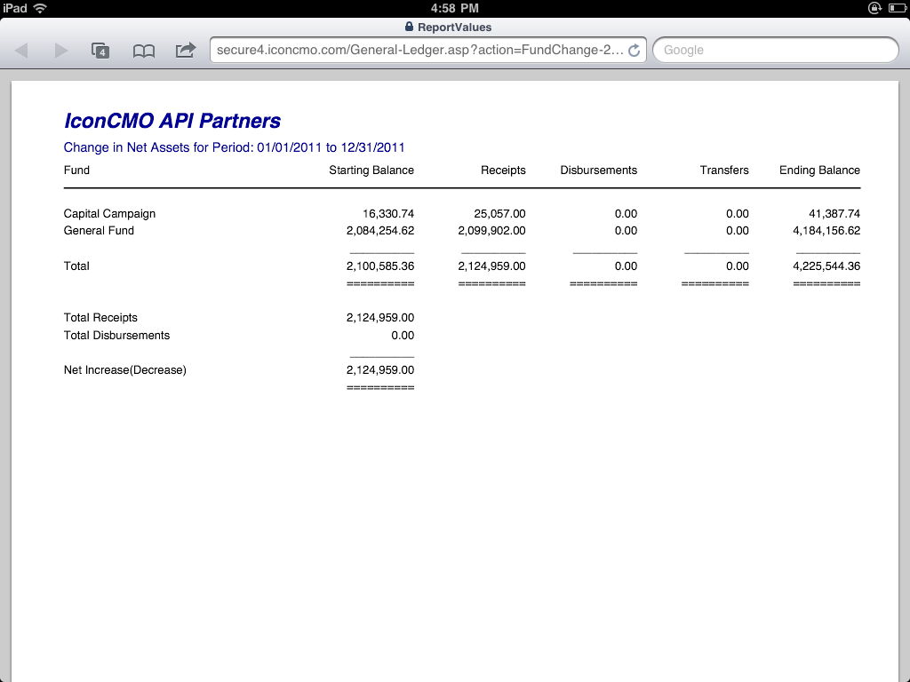 change-net-asset-church-accounting Church accounting net asset report
