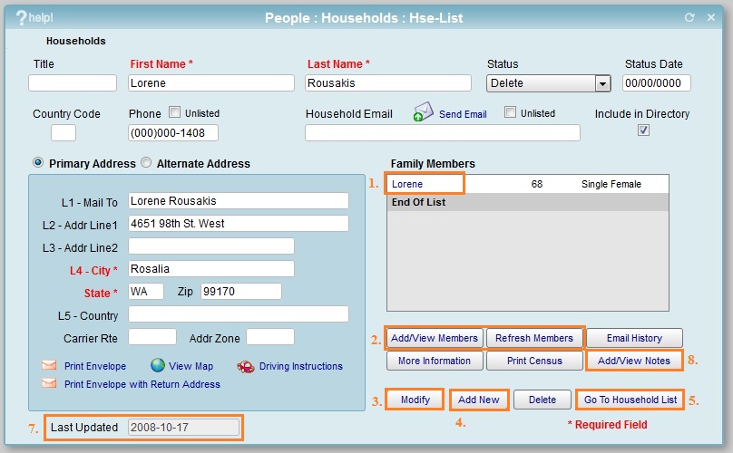 Household Form Changes New Changes to the IconCMO Household Form