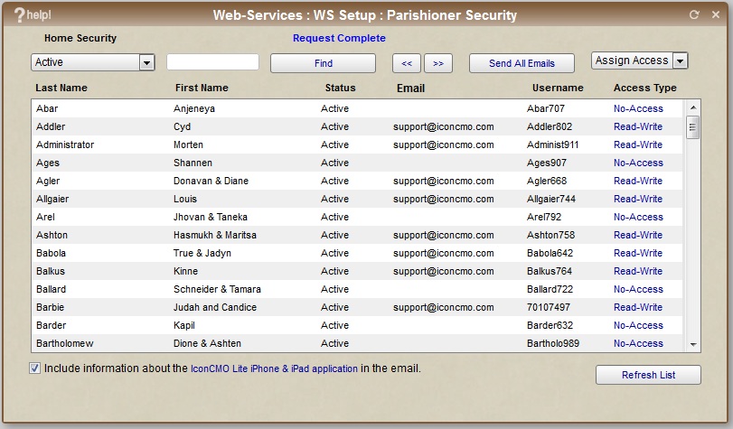 Parishioner Security Changes New Changes to the IconCMO Parishioner Security Window