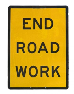 Changes to IconCMO End Road Work Sign