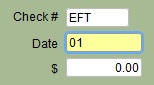 screen capture of the date field