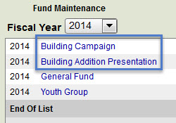 Contribution Funds to Link to Accounting