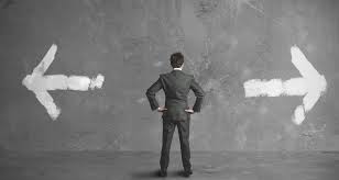 Man deciding which way to go.