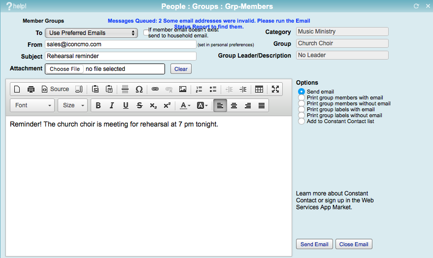 Email Group Software 119