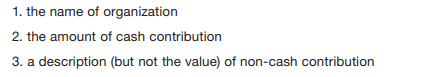 IRS publication 1771 of non cash donations Image of the first 3 regulations that should be on all contribution statements in accordance to IRS publication 1771.