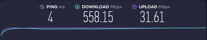 Images shows the internet speed test that users should do to test their systems for a church management software solution.