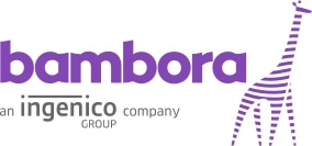 bambora logo Bambora online giving solution company's name and logo.