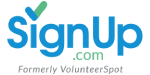signup.com logo in blue and green lettering