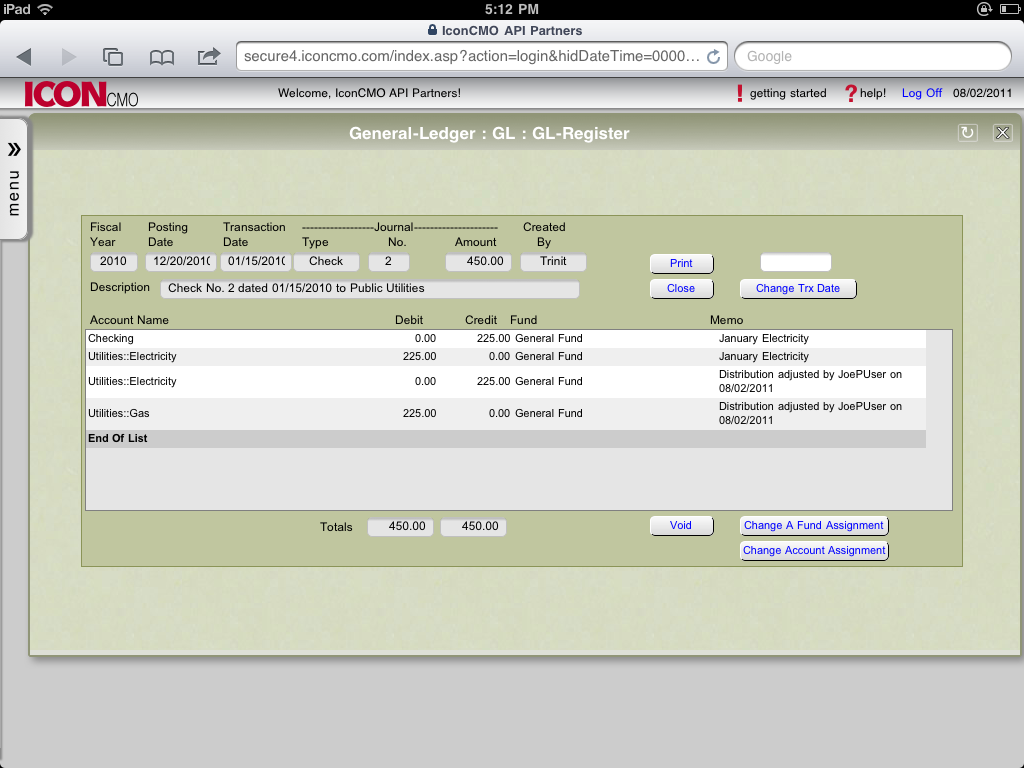 Reclassify expense accounts user interface