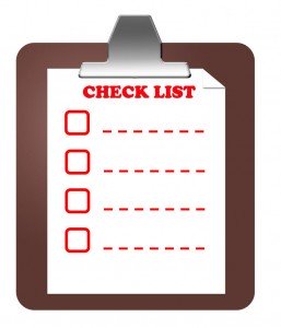 picture of a checklist on a clipboard which resembles the checklist that the church should make when they are looking for donation software