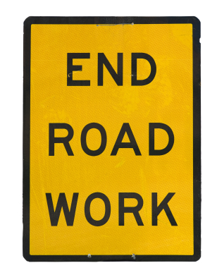 Changes to IconCMO End Road Work Sign