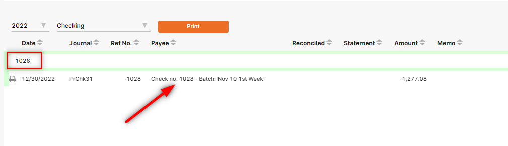 change to checkbook activity in iconcmo church management software