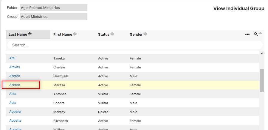 change to member groups in iconcmo church management software