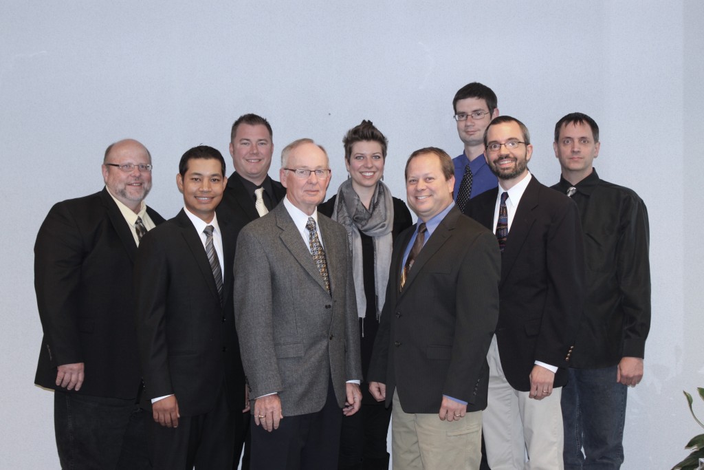 From left to right: Steve, Sajin, Josh, Bob, Michelle, Bill, Robert, David, Jay