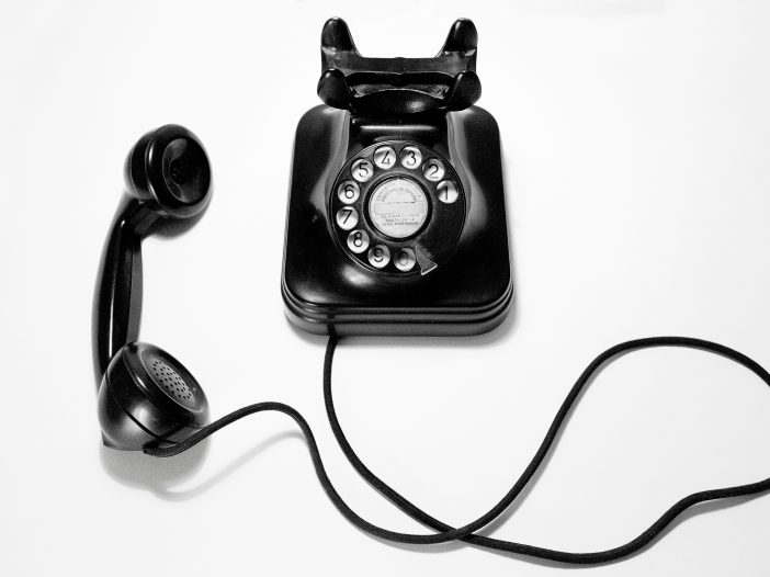 Black Rotary Phone