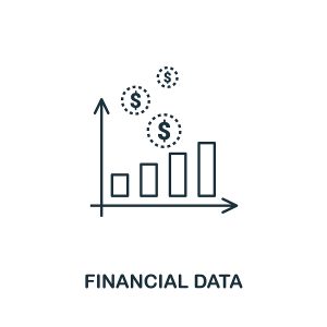 Financial Data outline icon. Thin line style icons from personal finance icon collection. Web design, apps, software and printing simple financial data icon.