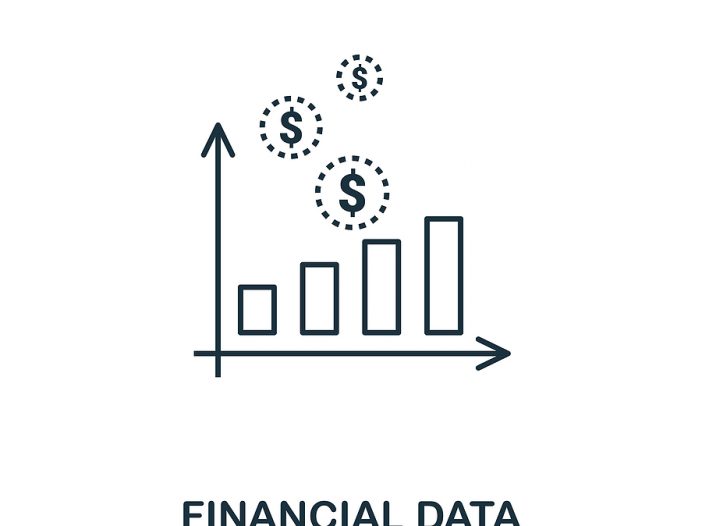 Financial Data outline icon. Thin line style icons from personal finance icon collection. Web design, apps, software and printing simple financial data icon.