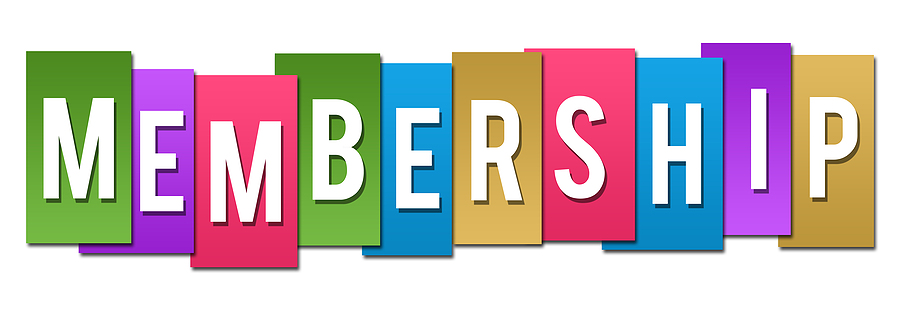Membership text written over colorful horizontal background symbolizing church membership online.