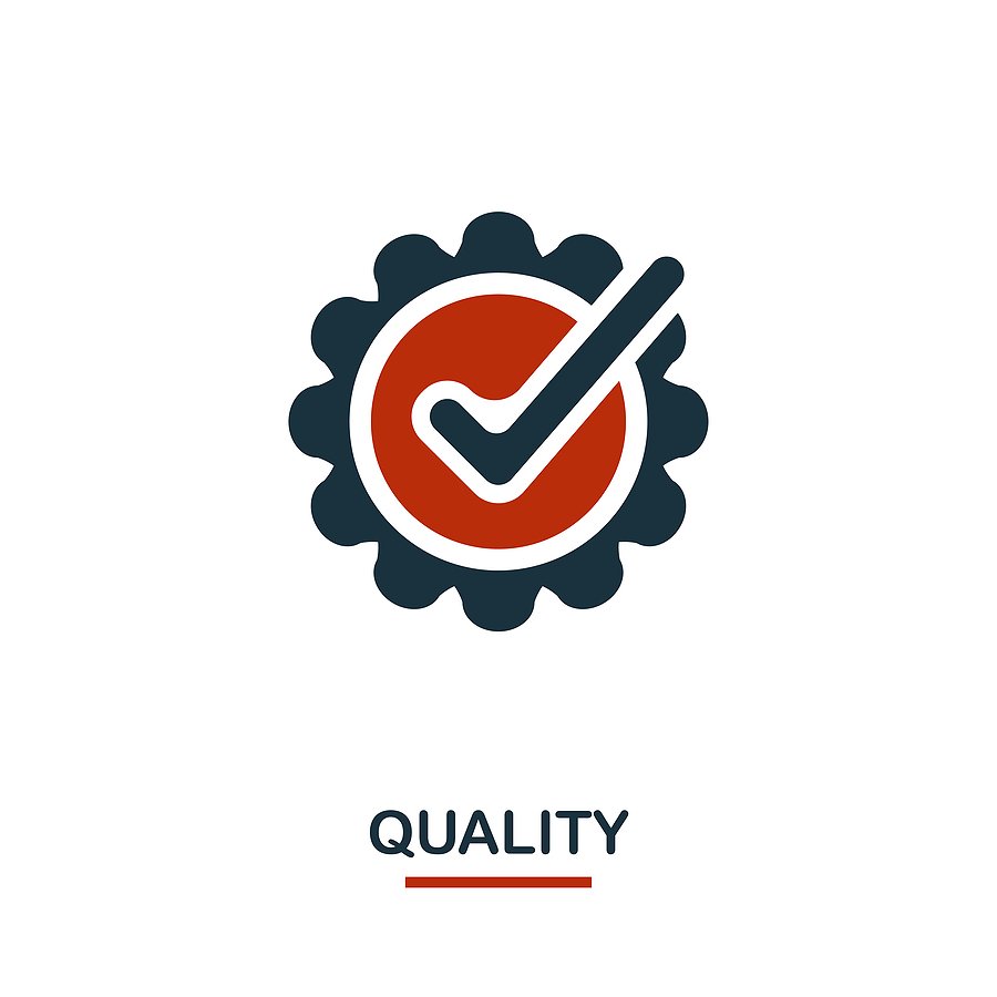 A reddish black checkmark for church software online quality.