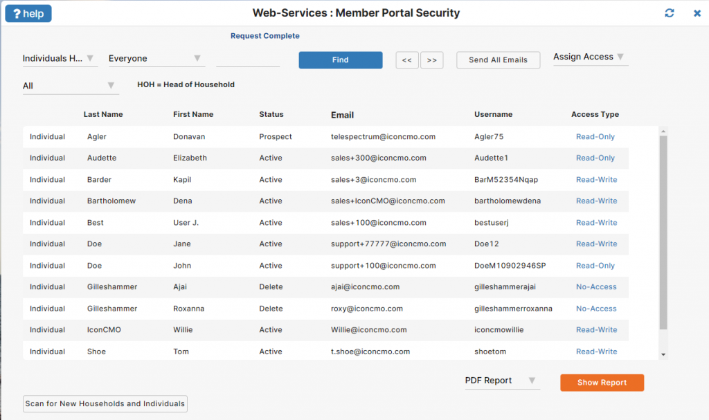 Member portal security